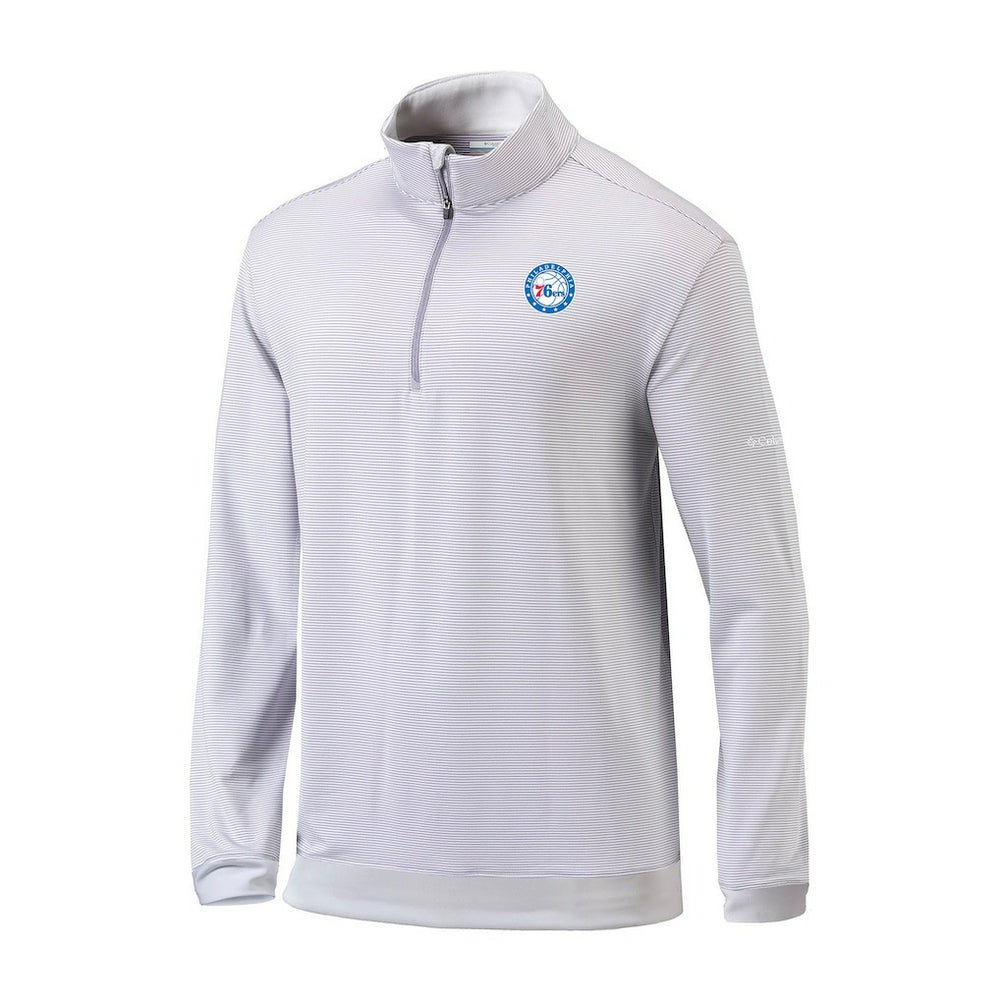 Philadelphia 76ers Omni-Wick Even Lie Quarter-Zip Top Gray/White - Columbia outlet