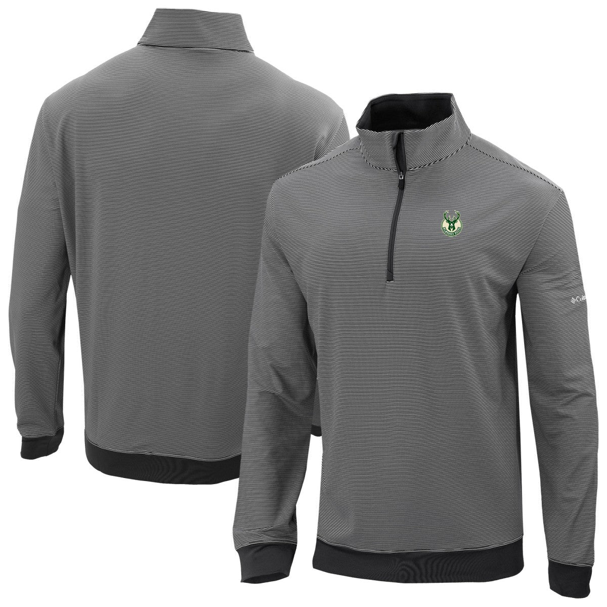 Milwaukee Bucks Omni-Wick Even Lie Quarter-Zip Top Black - Columbia