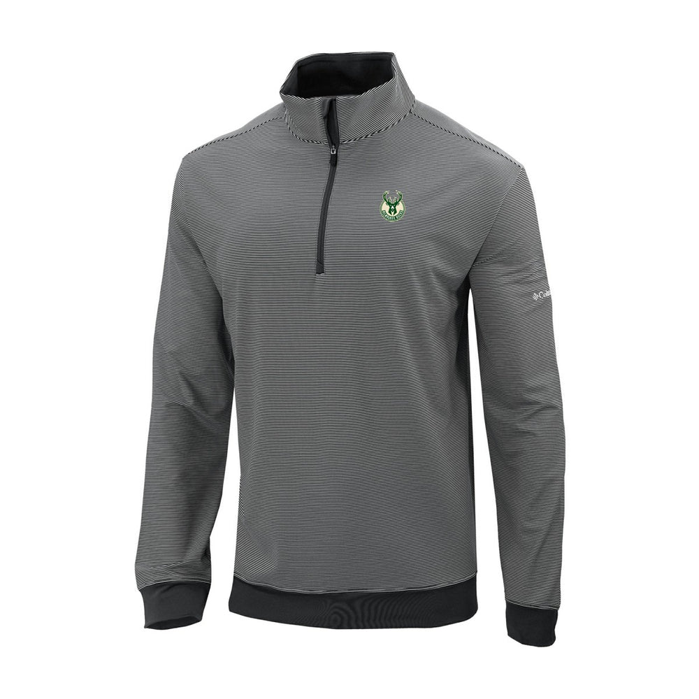 Milwaukee Bucks Omni-Wick Even Lie Quarter-Zip Top Black - Columbia