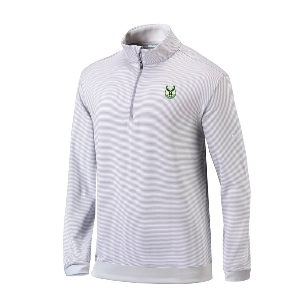 Milwaukee Bucks Omni-Wick Even Lie Quarter-Zip Top Gray/White - Columbia