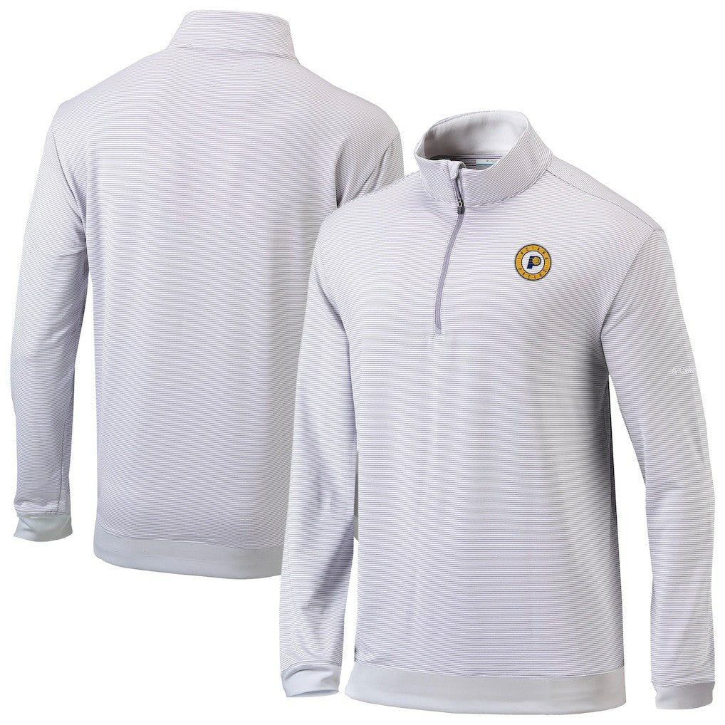 Indiana Pacers Omni-Wick Even Lie Quarter-Zip Top Gray/White - Columbia