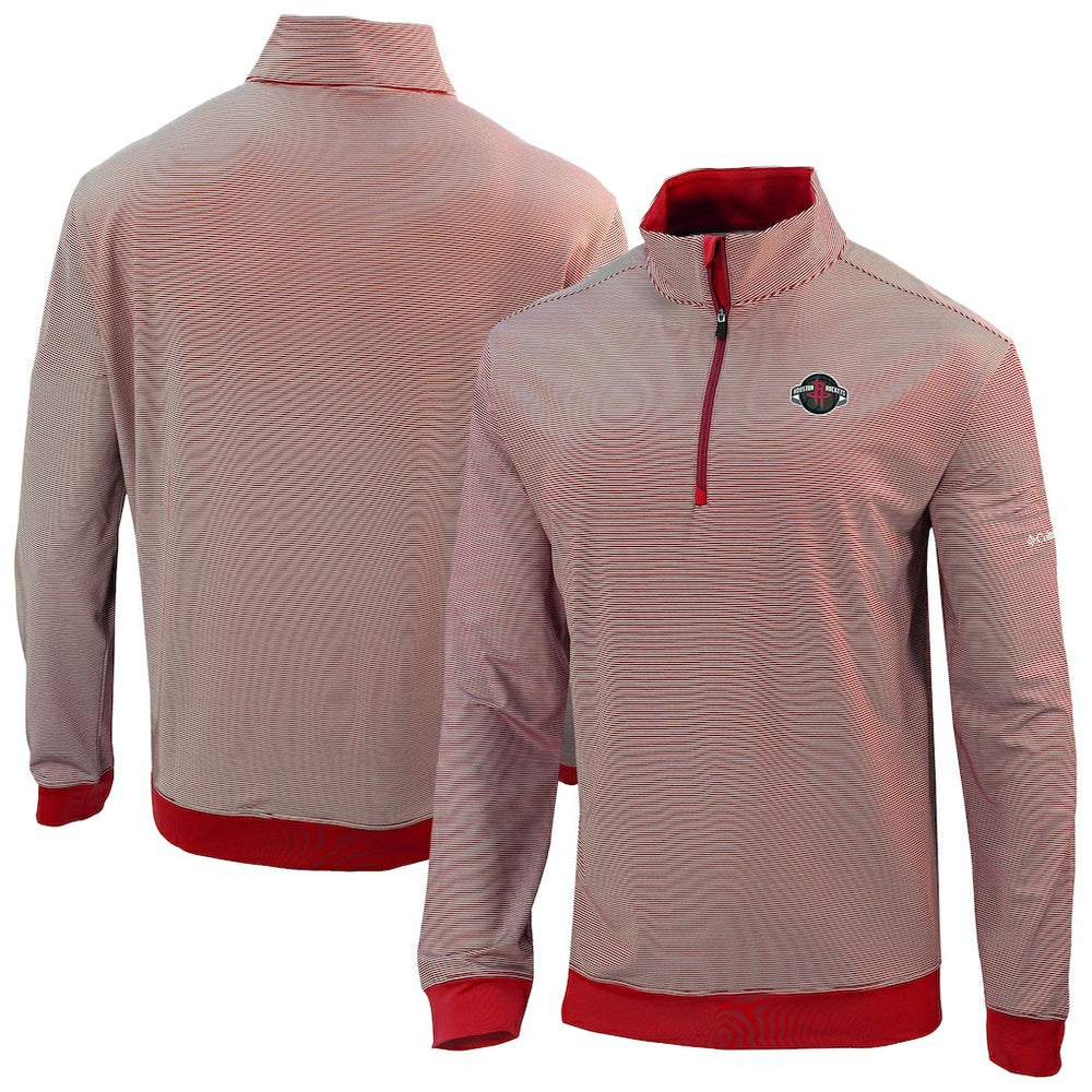 Houston Rockets Omni-Wick Even Lie Quarter-Zip Top Red - Columbia