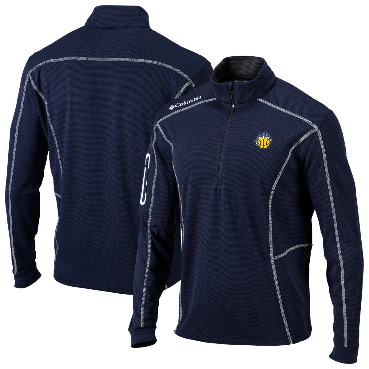 Memphis Grizzlies Omni-Wick Shotgun Quarter-Zip Jacket Navy - Columbia