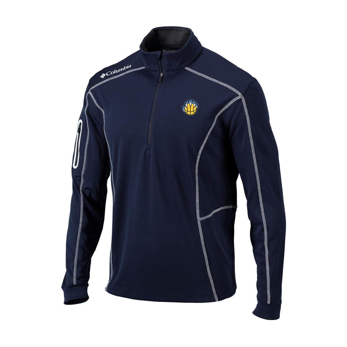 Memphis Grizzlies Omni-Wick Shotgun Quarter-Zip Jacket Navy - Columbia