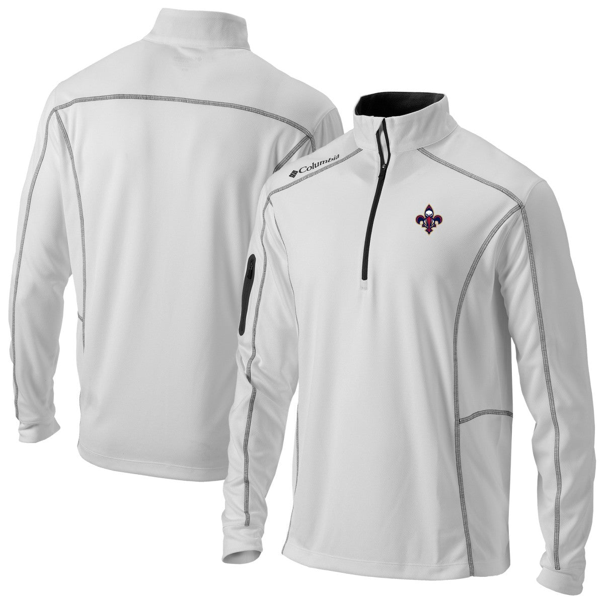 New Orleans Pelicans Omni-Wick Shotgun Quarter-Zip Jacket White - Columbia