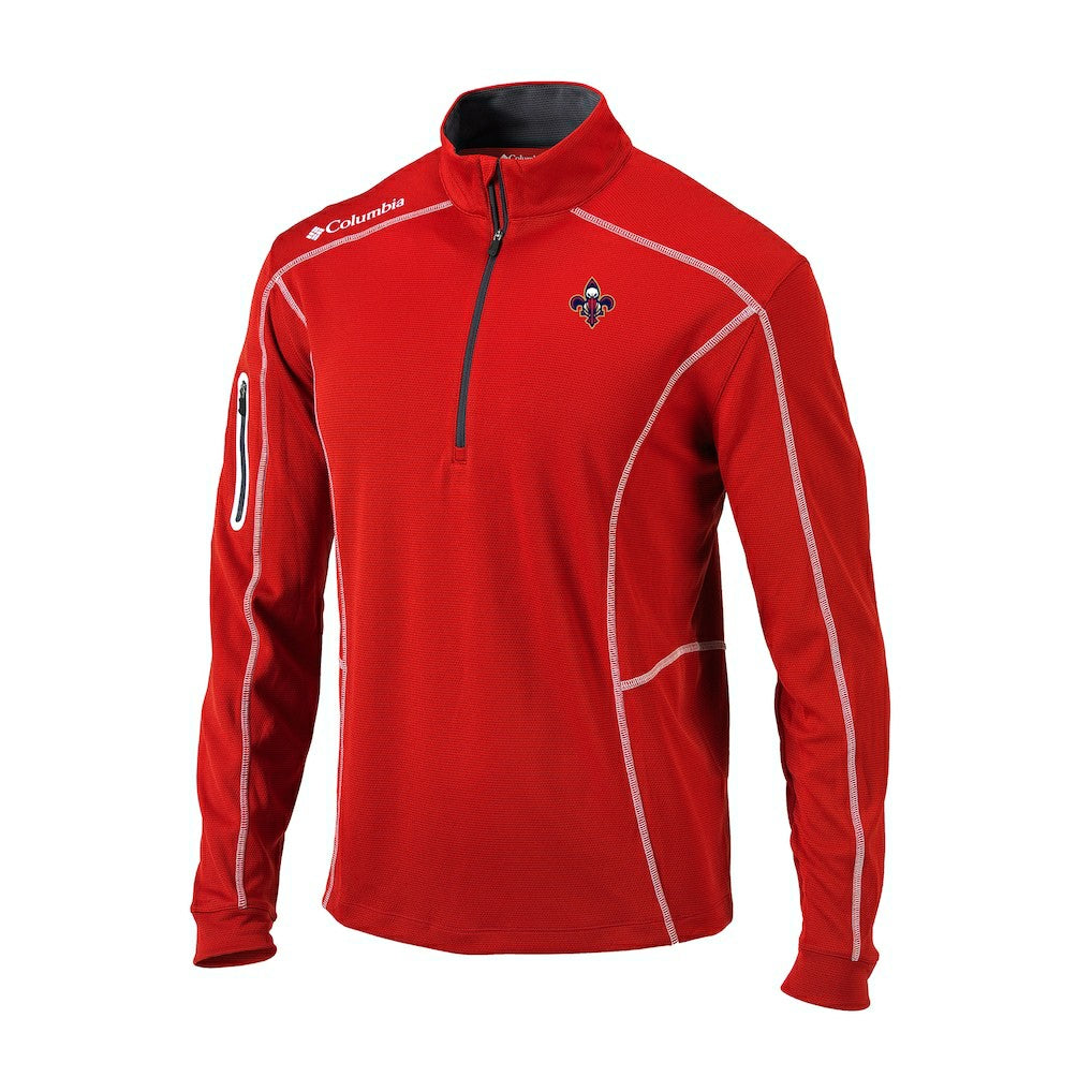New Orleans Pelicans Omni-Wick Shotgun Quarter-Zip Jacket Red - Columbia