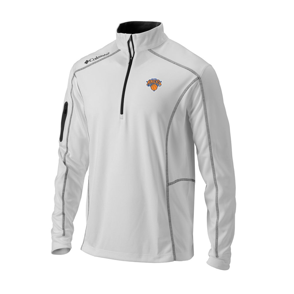 New York Knicks Omni-Wick Shotgun Quarter-Zip Jacket White - Columbia