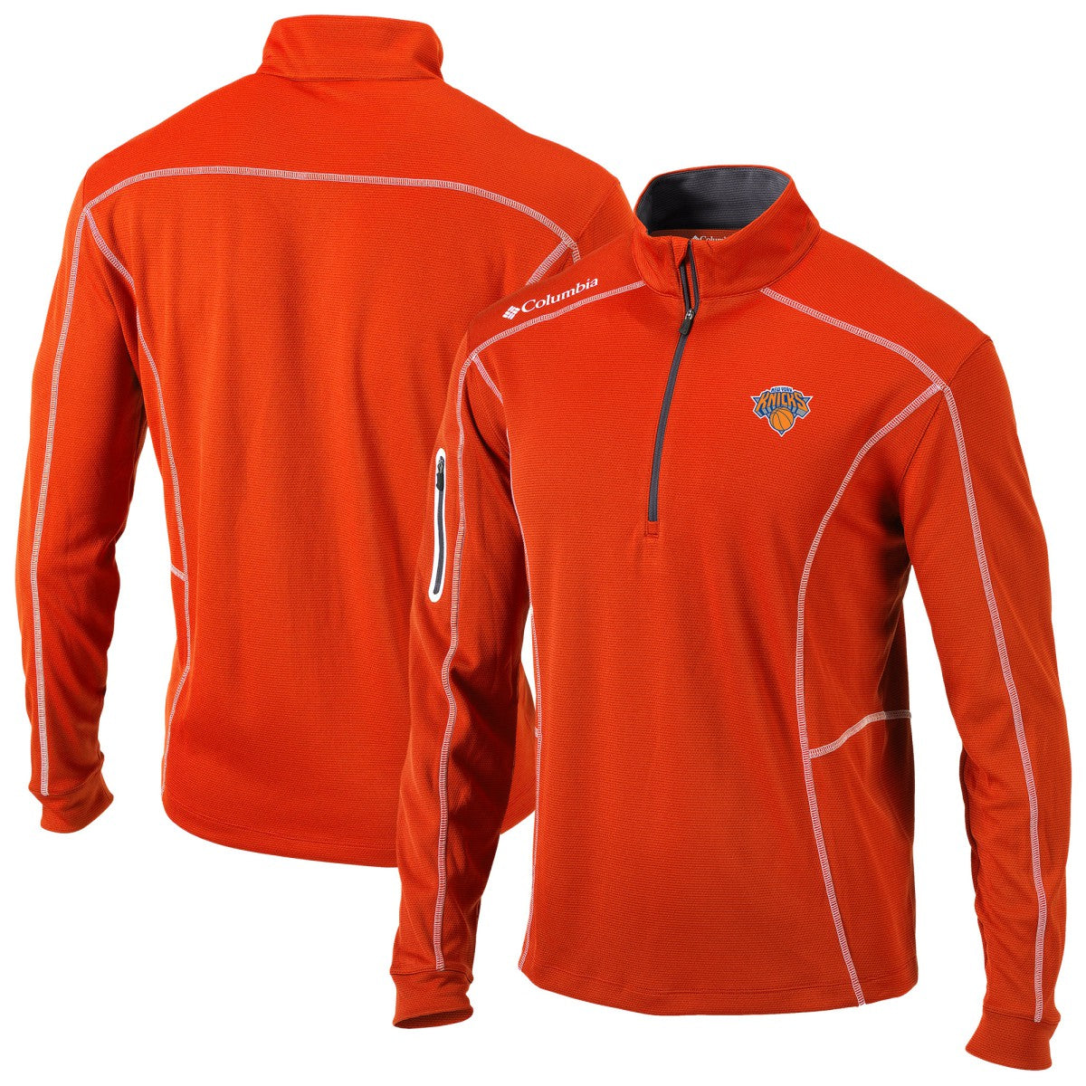 New York Knicks Omni-Wick Shotgun Quarter-Zip Jacket Orange - Columbia