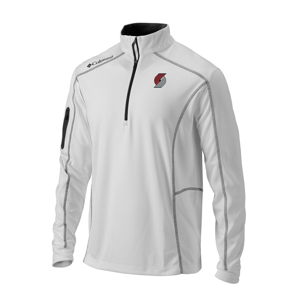 Portland Trail Blazers Omni-Wick Shotgun Quarter-Zip Jacket White - Columbia