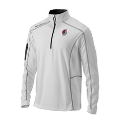 Portland Trail Blazers Omni-Wick Shotgun Quarter-Zip Jacket White - Columbia