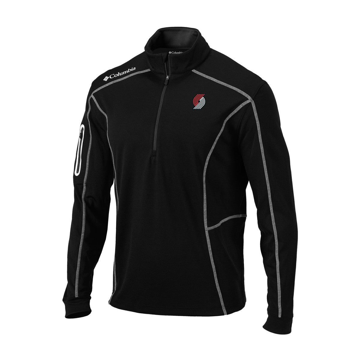 Portland Trail Blazers Omni-Wick Shotgun Quarter-Zip Jacket Black - Columbia