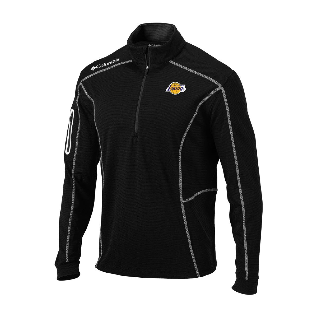 Los Angeles Lakers Omni-Wick Shotgun Quarter-Zip Jacket Black - Columbia outlet