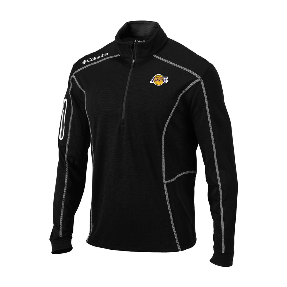 Los Angeles Lakers Omni-Wick Shotgun Quarter-Zip Jacket Black - Columbia outlet