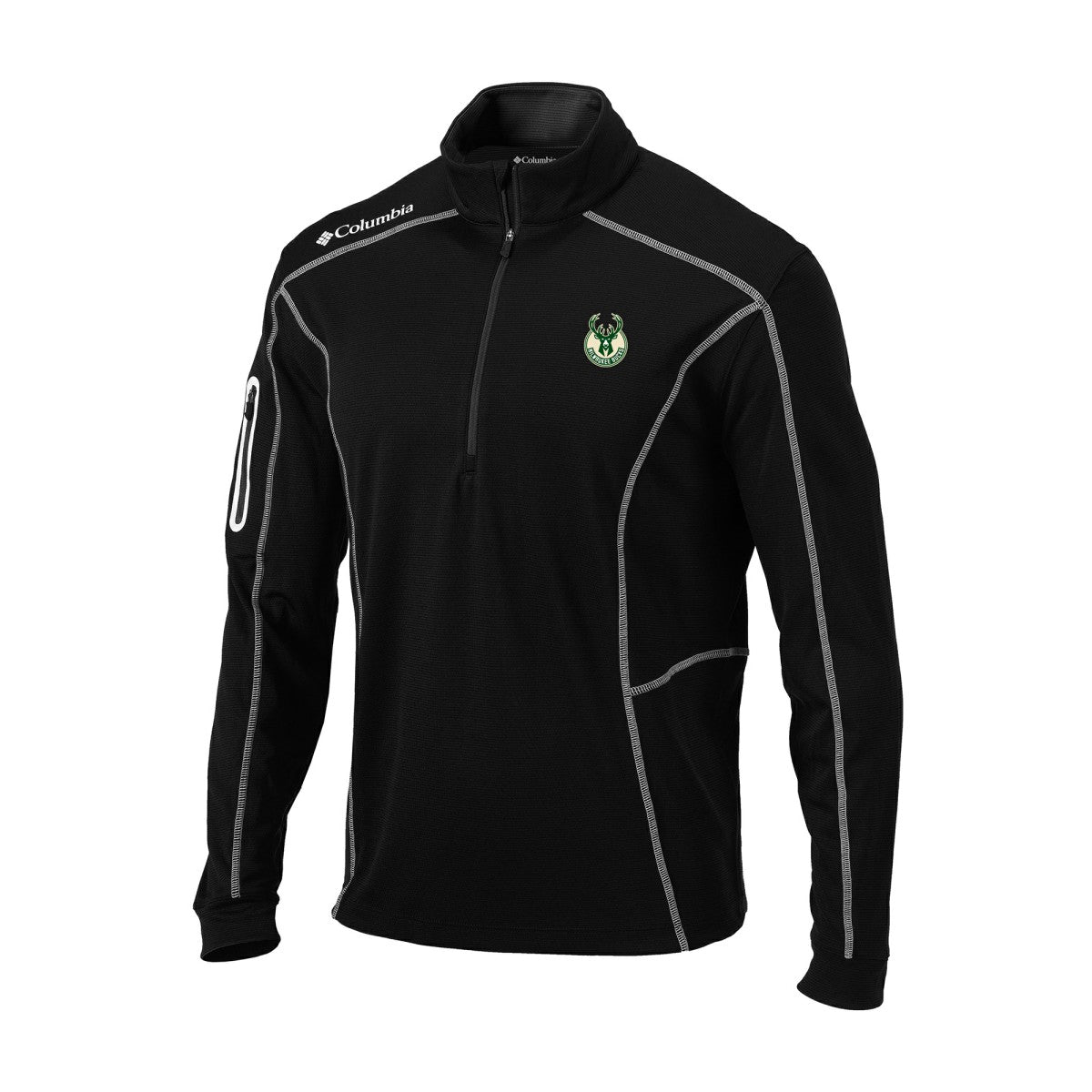 Milwaukee Bucks Omni-Wick Shotgun Quarter-Zip Jacket Black - Columbia