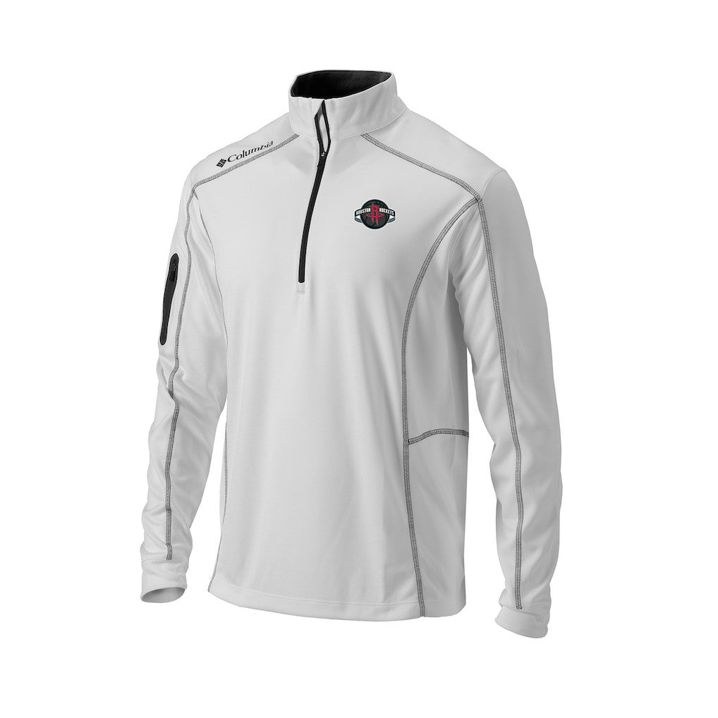 Houston Rockets Omni-Wick Shotgun Quarter-Zip Jacket White - Columbia