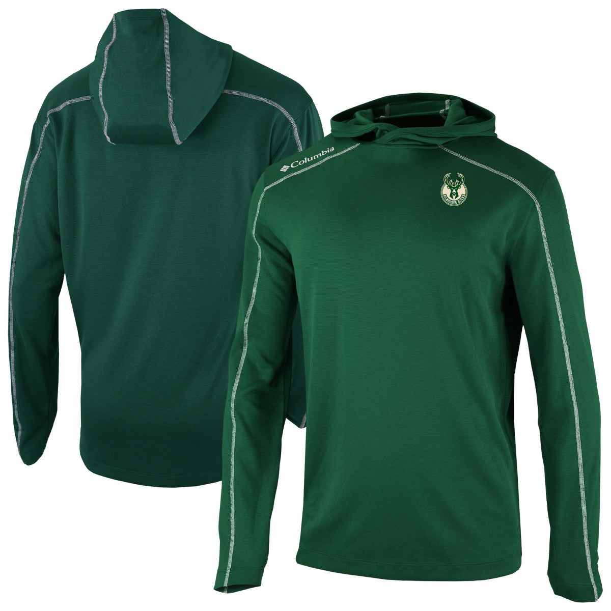Milwaukee Bucks Omni-Wick Shotgun Pullover Hoodie Hunter Green - Columbia
