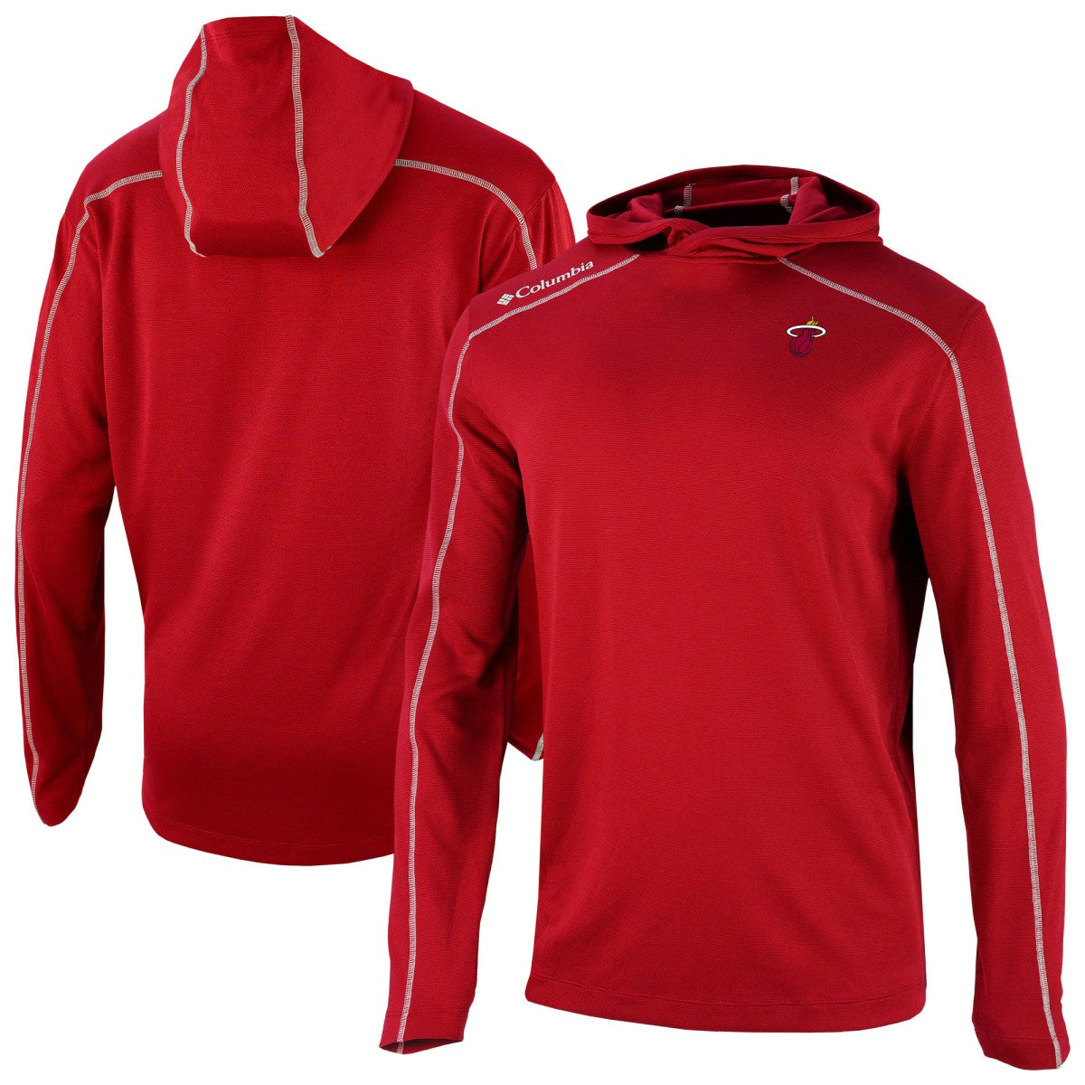 Miami Heat Omni-Wick Shotgun Pullover Hoodie Red - Columbia