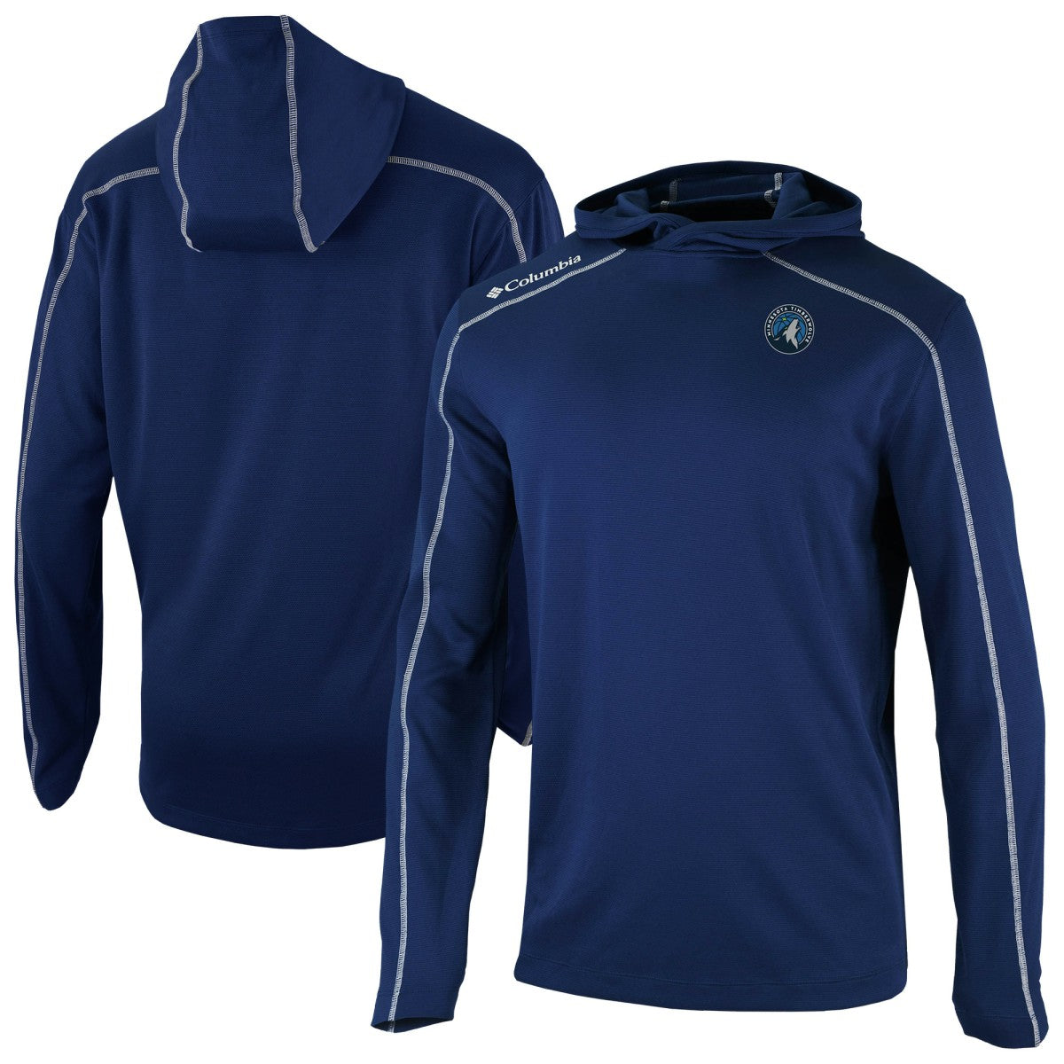 Minnesota Timberwolves Omni-Wick Shotgun Pullover Hoodie Navy - Columbia