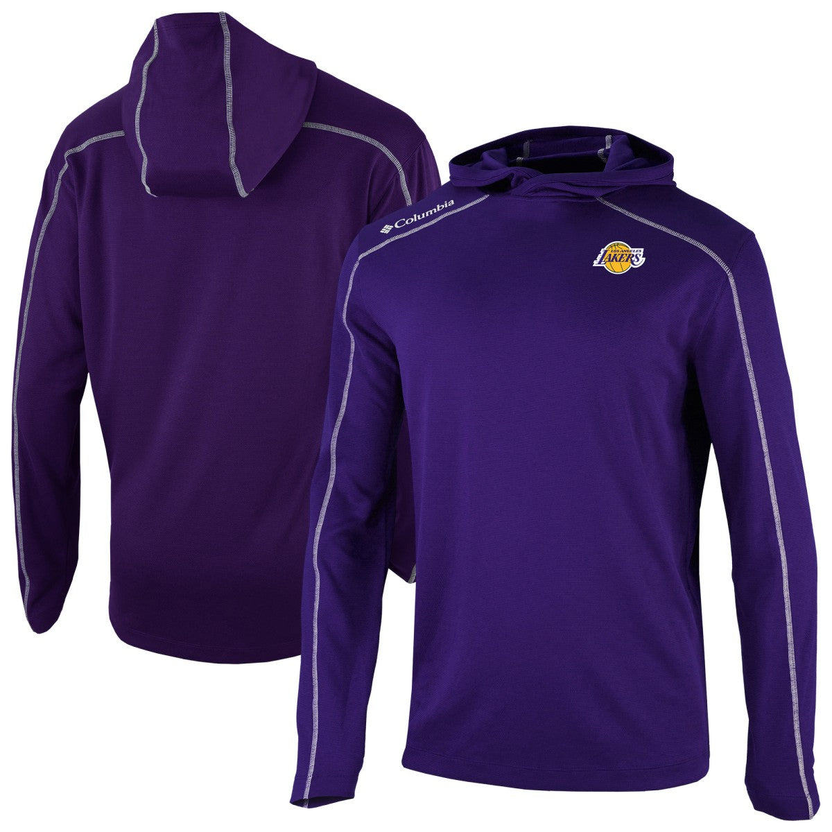 Los Angeles Lakers Omni-Wick Shotgun Pullover Hoodie Purple - Columbia
