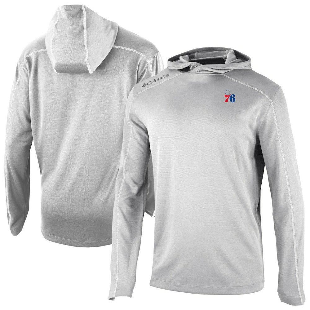 Philadelphia 76ers Omni-Wick Shotgun Pullover Hoodie Gray - Columbia