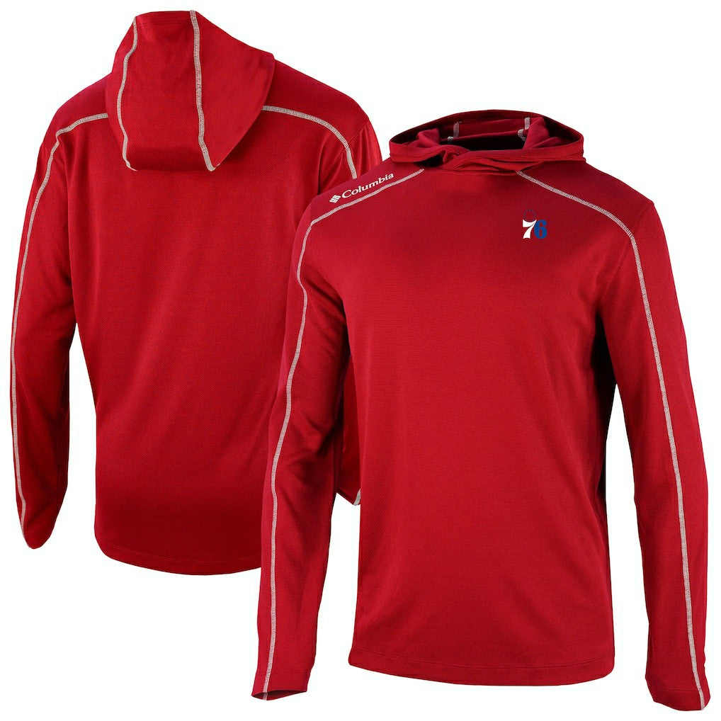 Philadelphia 76ers Omni-Wick Shotgun Pullover Hoodie Red - Columbia