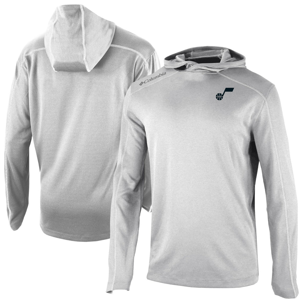 Utah Jazz Omni-Wick Shotgun Pullover Hoodie Gray - Columbia
