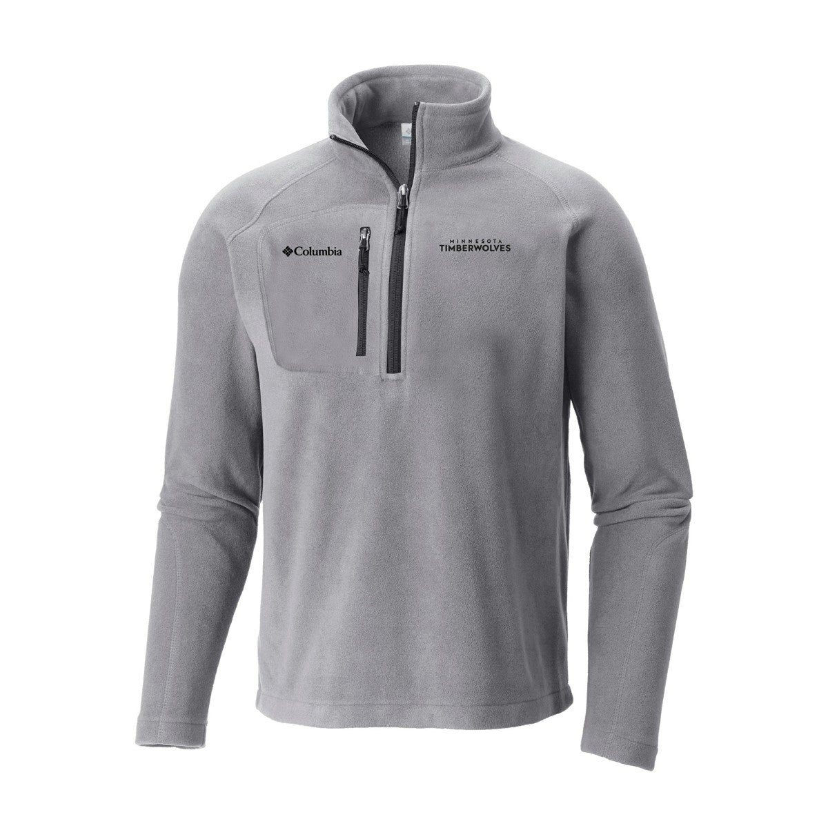 Minnesota Timberwolves Fast Trek III Half-Zip Fleece Pullover Gray - Columbia