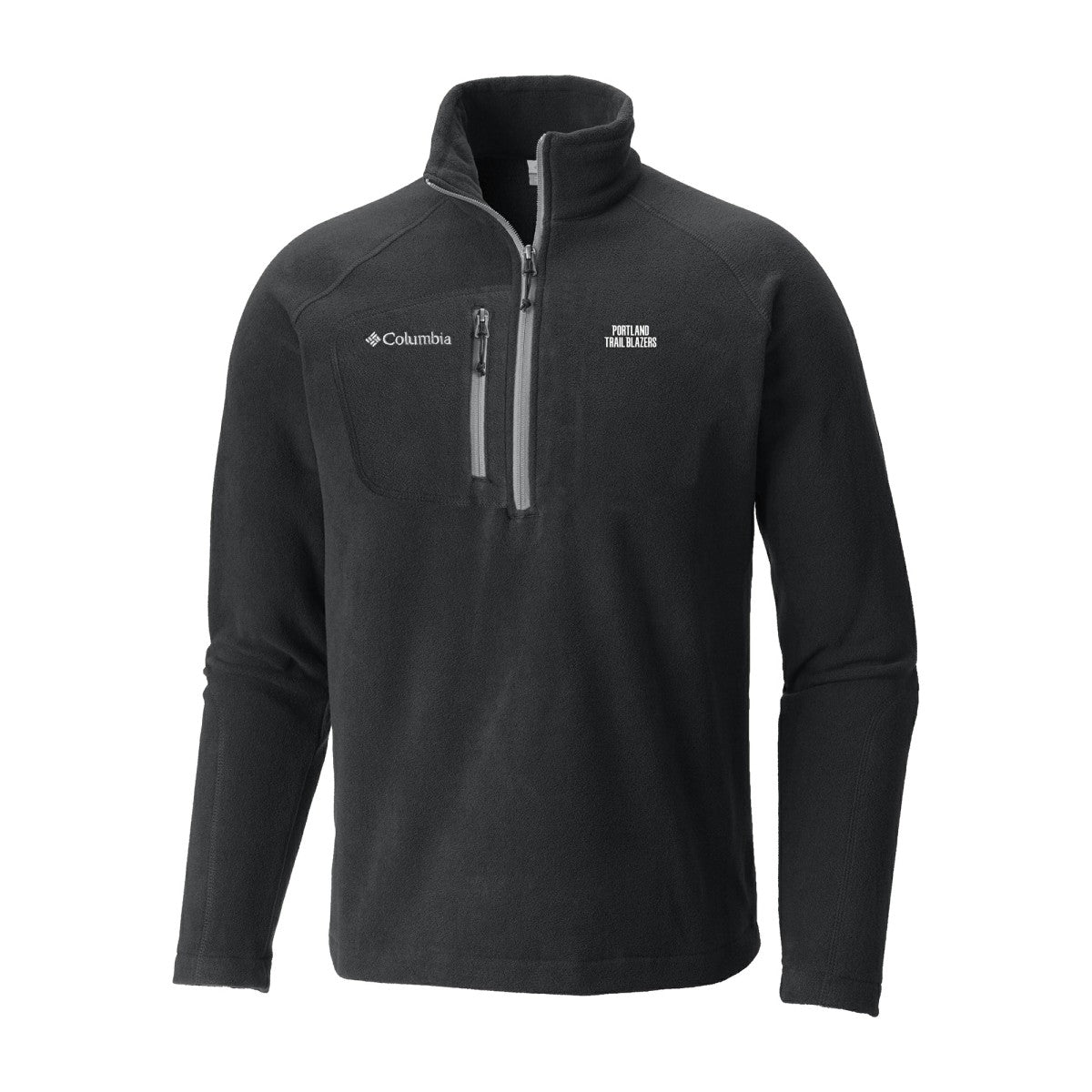 Portland Trail Blazers Fast Trek III Half-Zip Fleece Pullover Black - Columbia
