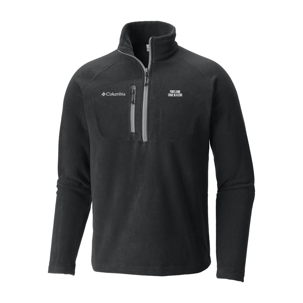 Portland Trail Blazers Fast Trek III Half-Zip Fleece Pullover Black - Columbia