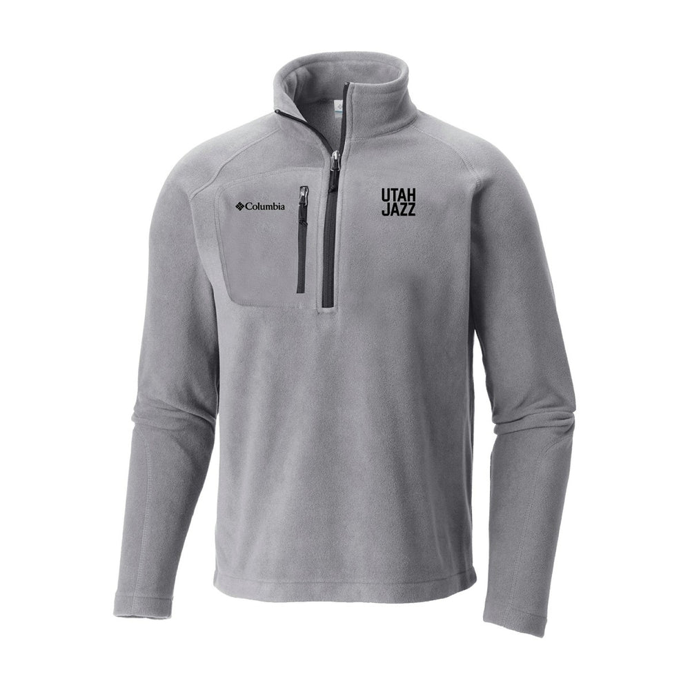Utah Jazz Fast Trek III Half-Zip Fleece Pullover Gray - Columbia