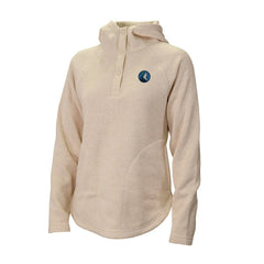 Minnesota Timberwolves Women's Sweater Weather Quarter-Snap Hoodie Cream - Columbia