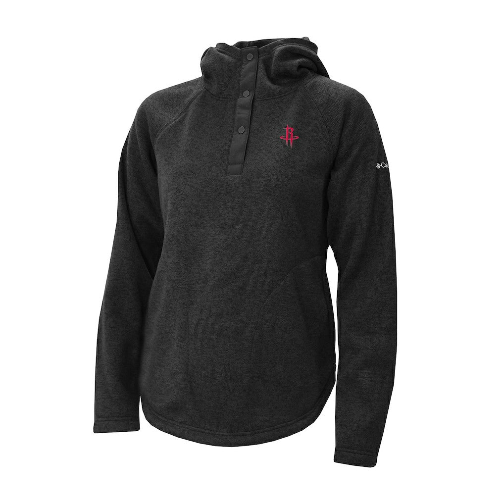 Houston Rockets Women's Sweater Weather Quarter-Snap Hoodie Black - Columbia outlet