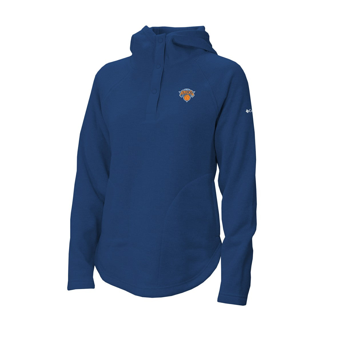 New York Knicks Women's Sweater Weather Quarter-Snap Hoodie Blue - Columbia