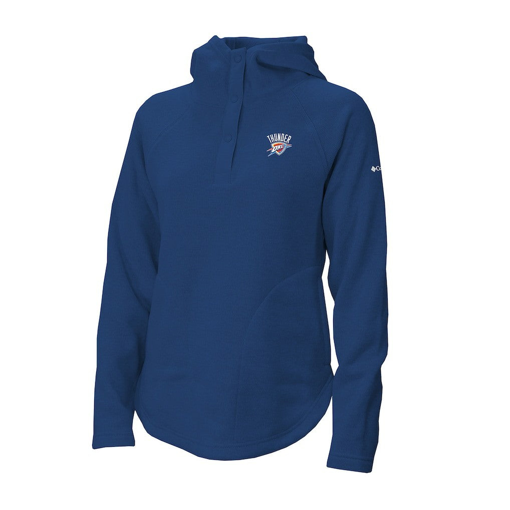 Oklahoma City Thunder Women's Sweater Weather Quarter-Snap Hoodie Blue - Columbia