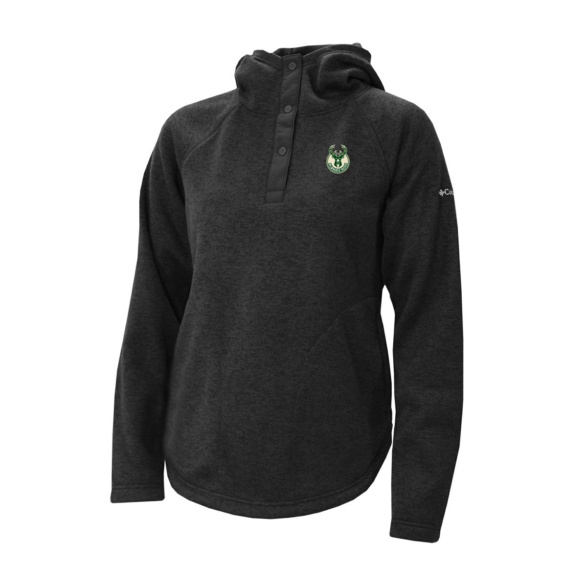 Milwaukee Bucks Women's Sweater Weather Quarter-Snap Hoodie Black - Columbia outlet