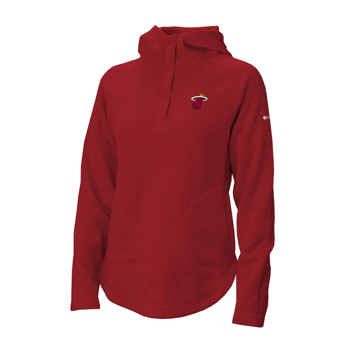 Miami Heat Women's Sweater Weather Quarter-Snap Hoodie Red - Columbia