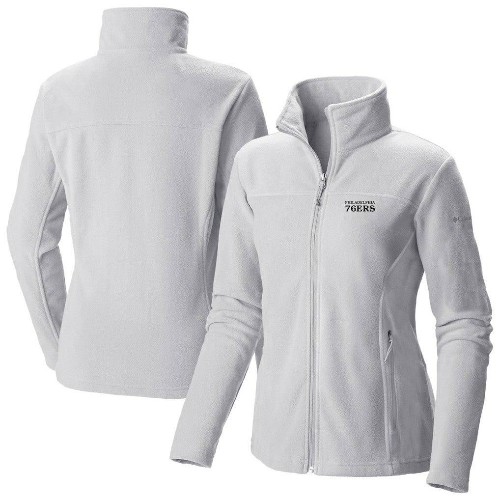 Philadelphia 76ers Women's Give & Go II Fleece Full-Zip Jacket White - Columbia