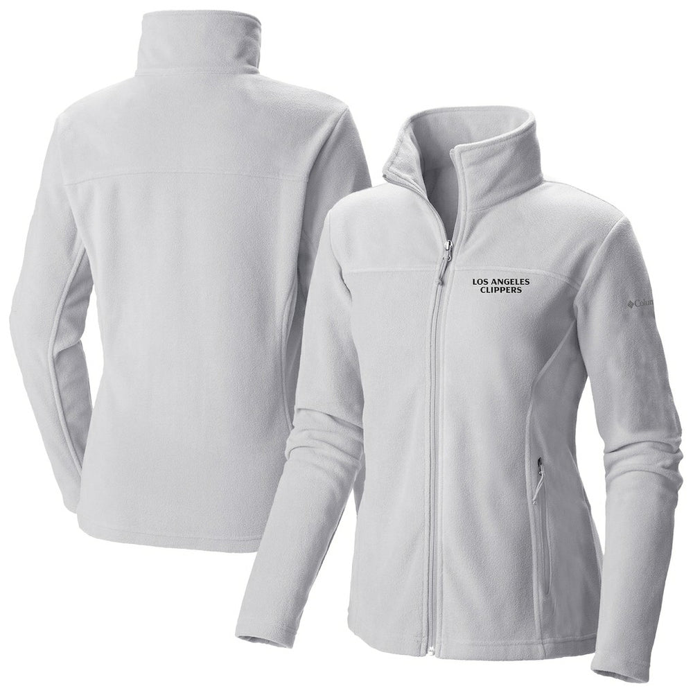 LA Clippers Women's Give & Go II Fleece Full-Zip Jacket White - Columbia