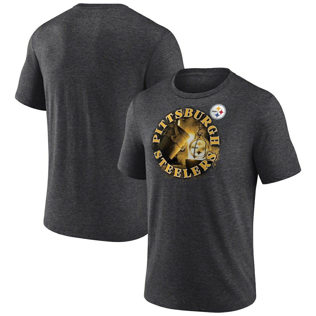 Pittsburgh Steelers Sporting Chance Tri-Blend T-Shirt - Charcoal T-shirts