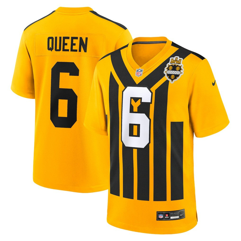 Patrick Queen Pittsburgh Steelers Alternate 1933 Throwback Game Jersey - Gold Jerseys