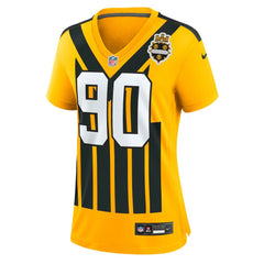 T.J. Watt Pittsburgh Steelers Women's Alternate 1933 Throwback Game Jersey - Gold Jerseys
