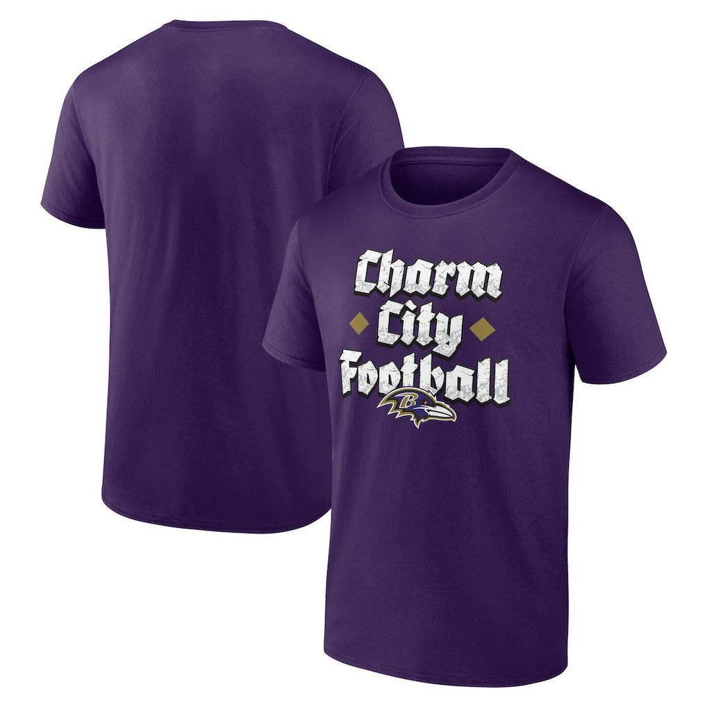Baltimore Ravens Charm City Football T-Shirt - Purple T-shirts