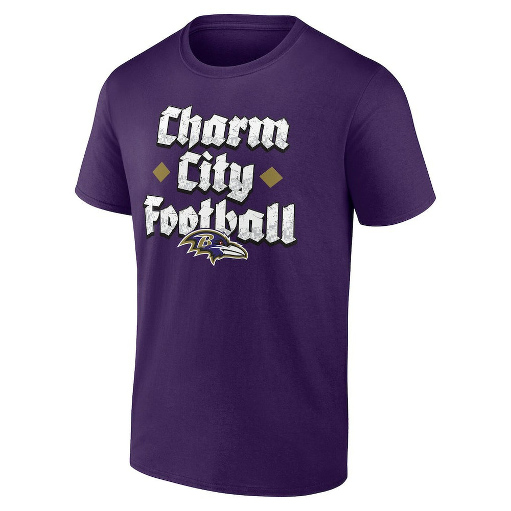 Baltimore Ravens Charm City Football T-Shirt - Purple T-shirts