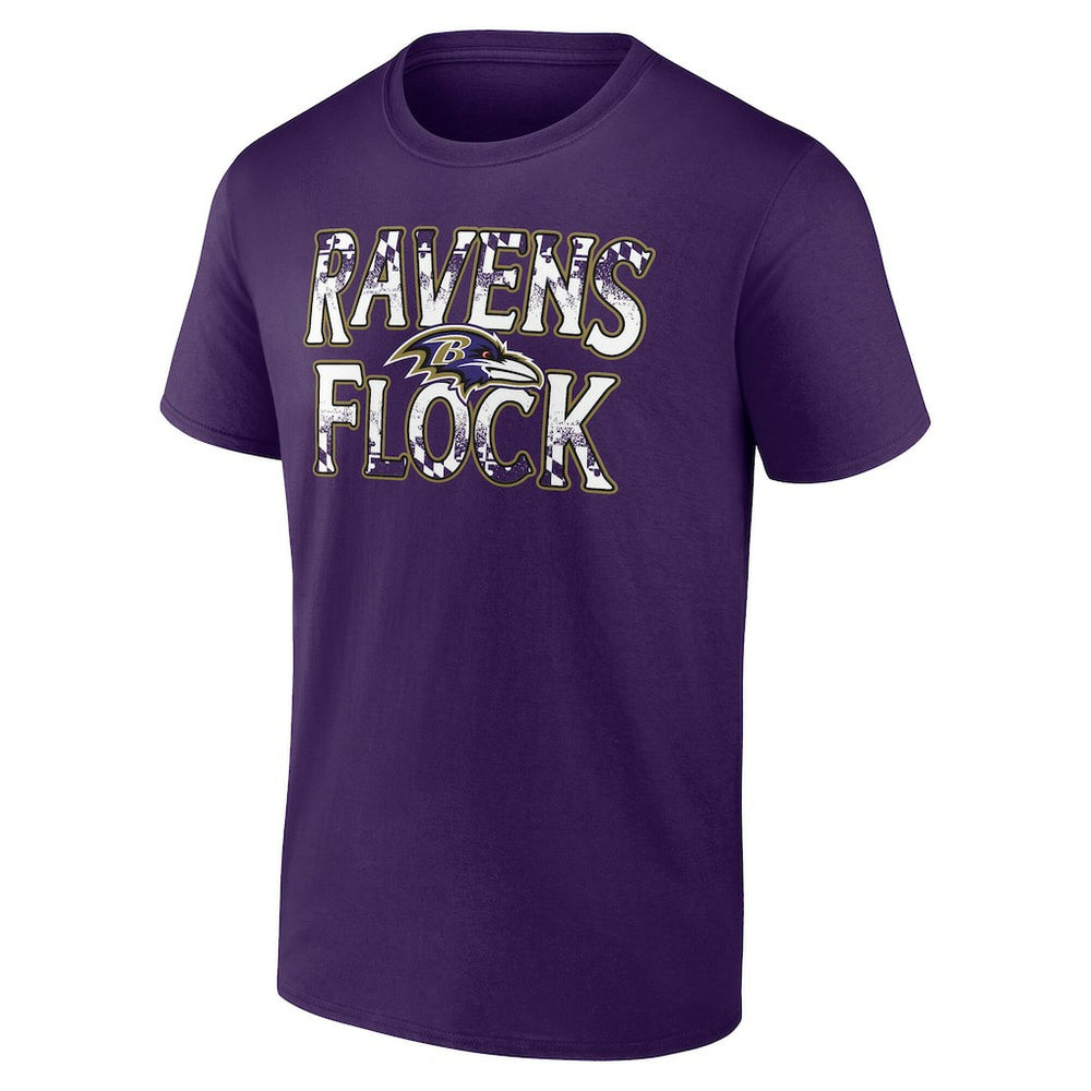 Baltimore Ravens Ravens Flock T-Shirt - Purple T-shirts