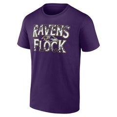 Baltimore Ravens Ravens Flock T-Shirt - Purple T-shirts