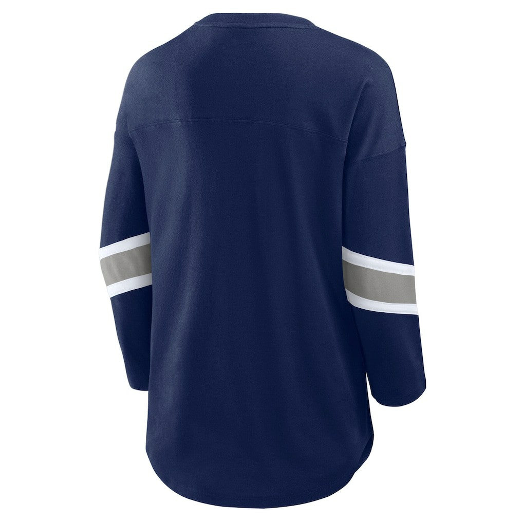 Dallas Cowboys Women's Redzone Bling 3/4-Sleeve T-Shirt - Navy T-shirts