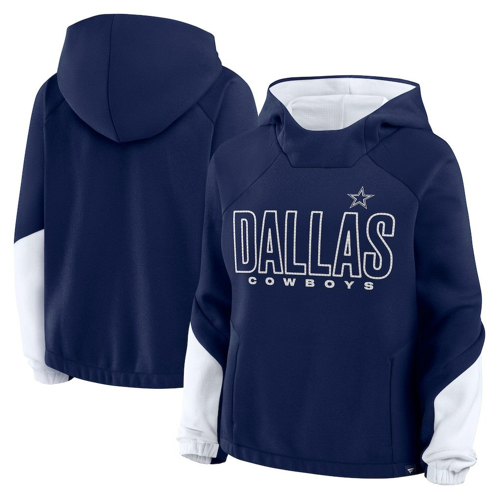 Dallas Cowboys Women's Play Clock Bling Hoodie - Navy Hoodies