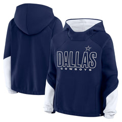 Dallas Cowboys Women's Play Clock Bling Hoodie - Navy Hoodies