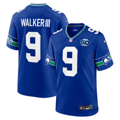 Kenneth Walker III Seattle Seahawks Alternate 50th Season Game Jersey - Royal Jerseys