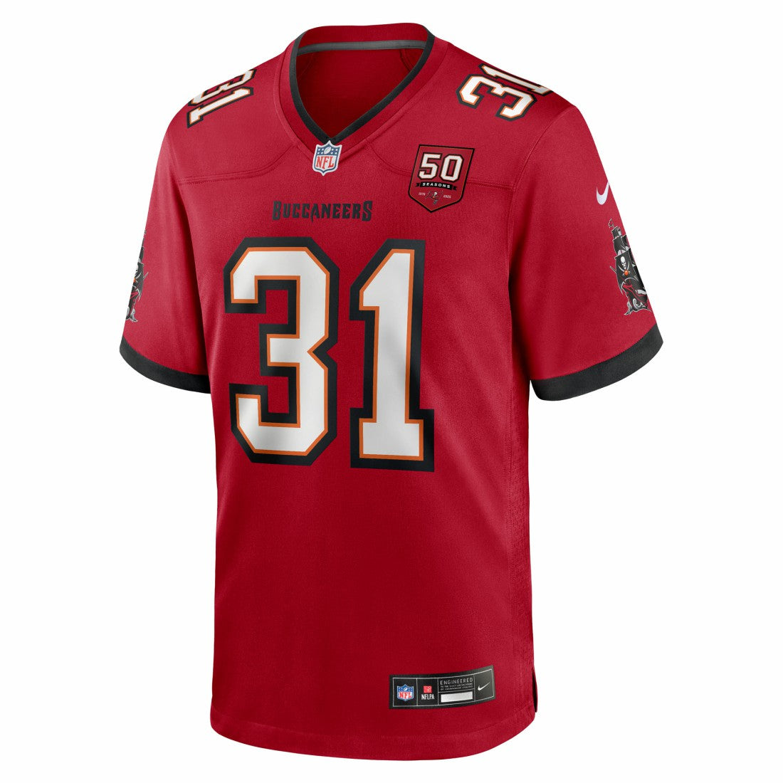 Antoine Winfield Jr. Tampa Bay Buccaneers 50th Season Team Game Jersey - Red Jerseys